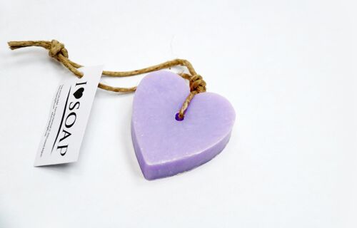I Love Soap' 5 x soap hearts 'Lavender Fields'