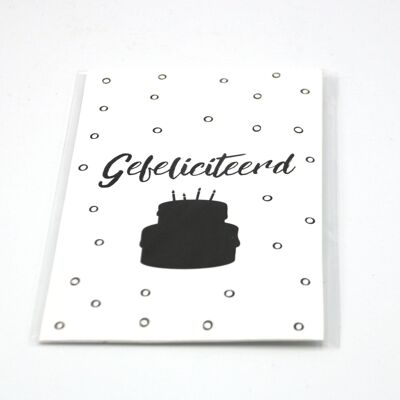 4 x Scent Sachet Greeting Cards 'Gefeliciteerd'