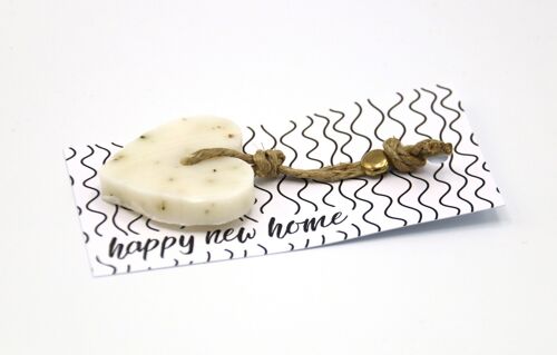 6 x Soap Greeting Tags 'Happy New Home'