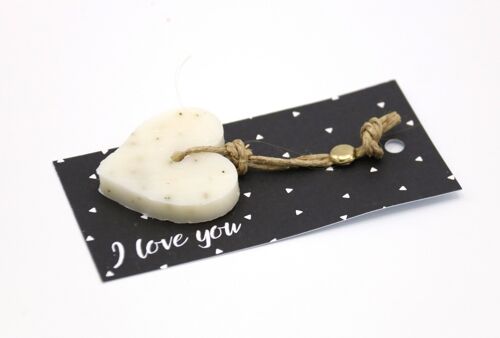 6 x Soap Greeting Tags 'I Love You'