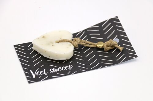 6 x Soap Greeting Tags 'Veel Succes'
