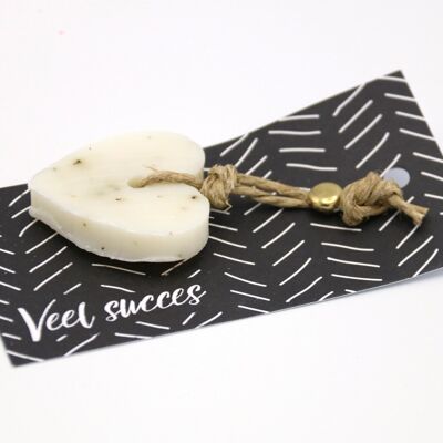 6 x Soap Greeting Tags 'Veel Succes'