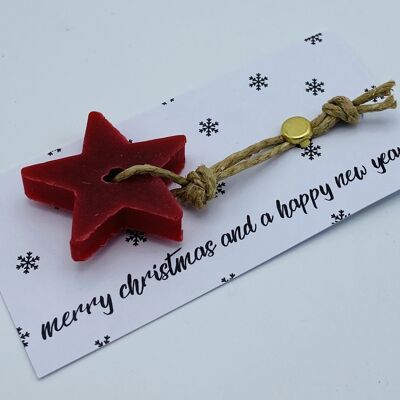 6 x Soap Greeting Tags 'Merry Christmas and a Happy New Year'