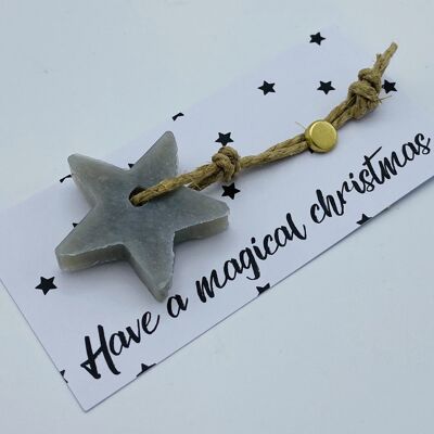 6 x Soap Greeting Tags 'Have A Magical Christmas'