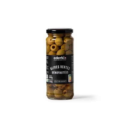 Pitted green olives