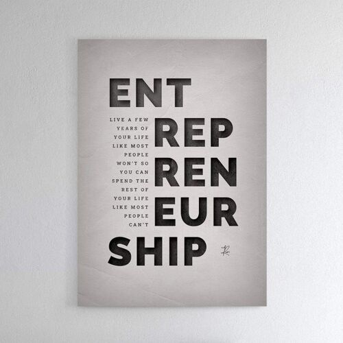 Entrepreneurship - Poster ingelijst - 40 x 60 cm