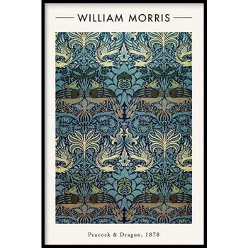 William Morris - Paon et Dragon - Toile - 60 x 90 cm 1