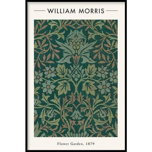 William Morris - Flower Garden - Poster ingelijst - 40 x 60 cm