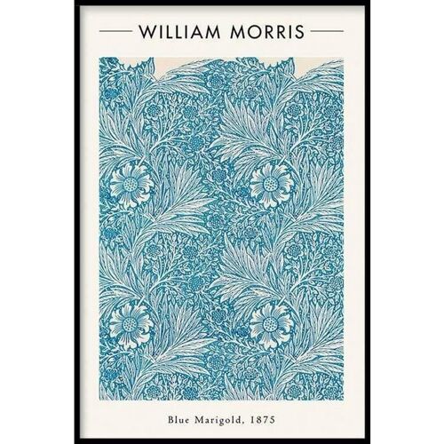 William Morris - Blue Marigold - Poster ingelijst - 40 x 60 cm