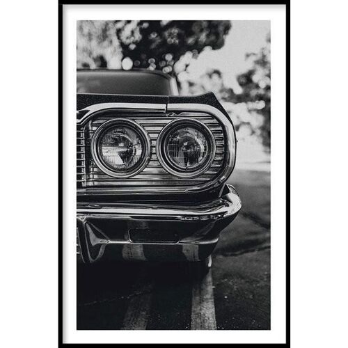 Vintage Car - Poster ingelijst - 50 x 70 cm