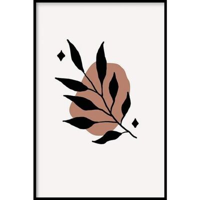 Sparkly Leaf Stamp - Poster framed - 40 x 60 cm