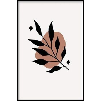 Tampon Feuille Scintillante - Affiche encadrée - 40 x 60 cm 1