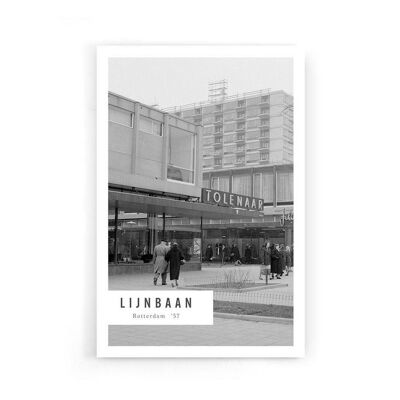 Lijnbaan '57 - Poster ingelijst - 40 x 60 cm