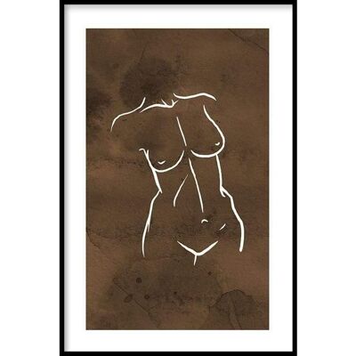 Arte de línea femenina - Póster - 40 x 60 cm
