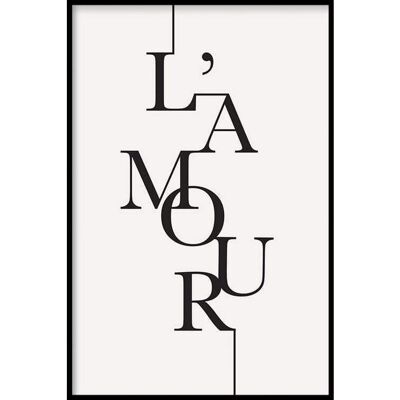 L'Amour - Poster framed - 40 x 60 cm