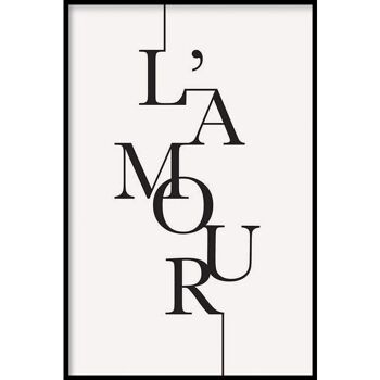 L'Amour - Affiche encadrée - 40 x 60 cm 1