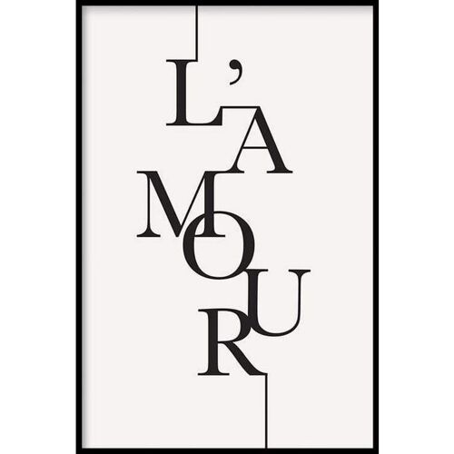 L'Amour - Poster ingelijst - 50 x 70 cm