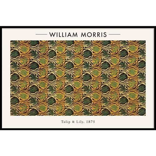 William Morris - Tulip and Lily - Poster ingelijst - 50 x 70 cm