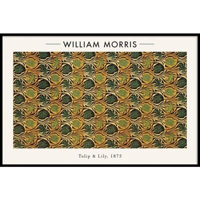 William Morris - Tulip and Lily - Poster incorniciato - 50 x 70 cm