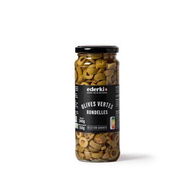 Sliced green olives