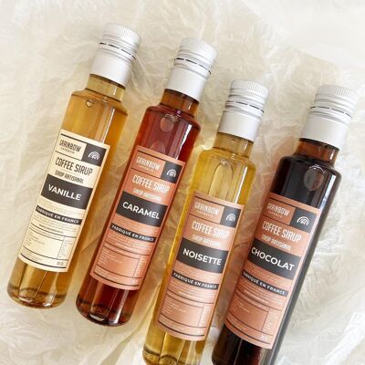 Box 4 syrups - Vanilla, Caramel, Chocolate, Hazelnut