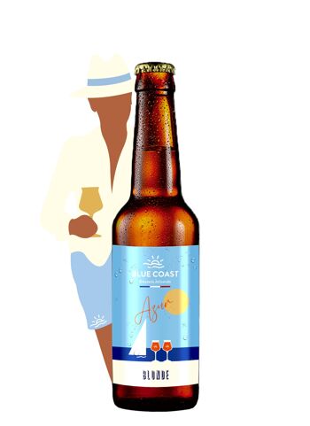 Bière Artisanale Blonde -Azur- Bouteille 33 cl - Bio - 4.9% 2