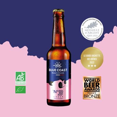 Craft blonde beer - Lager -Craft Beer- 33cl bottle -BIO - 4.4%