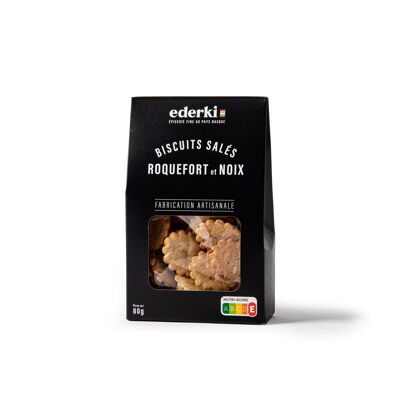 Salty biscuits with Roquefort and walnuts