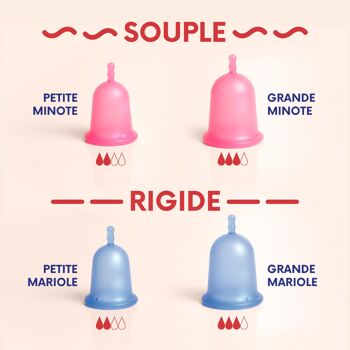 Cup menstruelle - Grande Minote souple 27mL 8