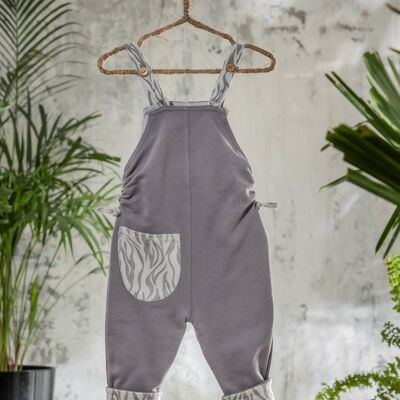 Expandable Dungarees (Lava Grey)