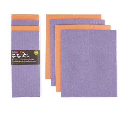 Compostable Sponge Cleaning Cloths - Rainbow Bright