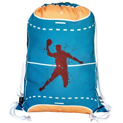 Sac de gym handball garçons filles enfants - lavable en machine - 40x32cm - convient pour la maternelle, l'école, la crèche, les voyages, le sport - sac à dos, sac, cartable, sac de sport, sac de handball