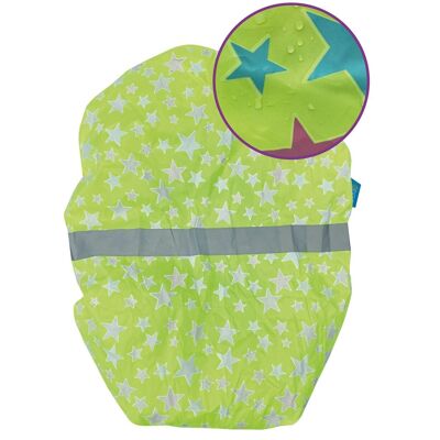 Magic star satchel mochila cubierta de protección contra la lluvia para niños - cambia de color cuando llueve - con tiras reflectantes - protección impermeable para mochilas escolares - cubierta de lluvia repelente al agua - universal