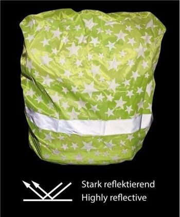 Housse de protection contre la pluie pour sac à dos Magic Star pour enfants - change de couleur quand il pleut - avec bandes réfléchissantes - protection de cartable étanche - housse de pluie déperlante - universelle 3