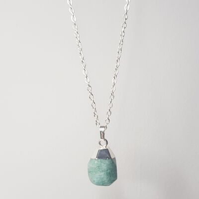 Amazonite Silver Topped Necklace