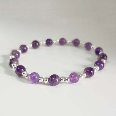 Amethyst Classic Bracelet - Silver Plated