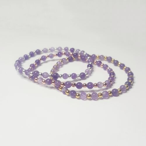 Amethyst Dainty Bracelet - Sterling Silver