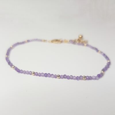 Amethyst anmutiges Armband - Gold gefüllt