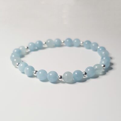 Aquamarine Full Bracelet - Sterling Silver