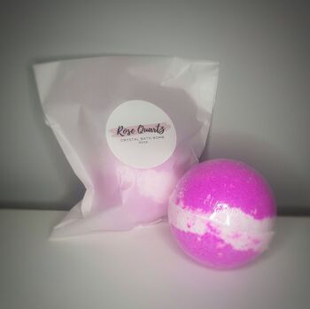 Bombe de bain en cristal de quartz rose 1