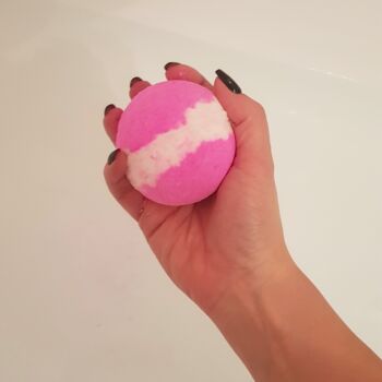 Bombe de bain en cristal de quartz rose 3