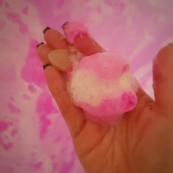 Bombe de bain en cristal de quartz rose 4
