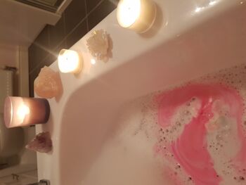 Bombe de bain en cristal de quartz rose 5