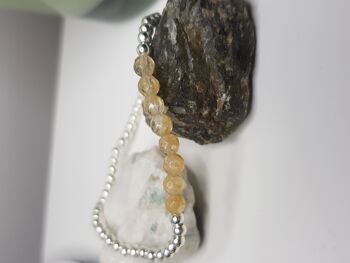 Bracelet Bande Citrine Dainty - Plaqué Argent 2