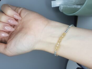 Bracelet Bande Citrine Dainty - Plaqué Argent 4