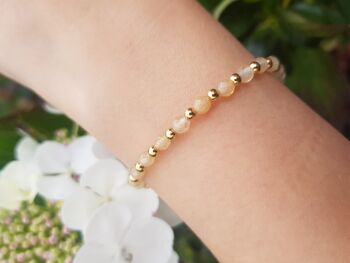 Bracelet Citrine Dainty - Gold Filled 4