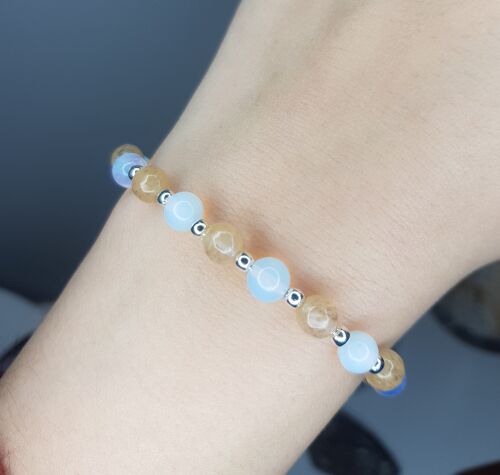 Citrine & Opalite Classic Bracelet - Sterling Silver