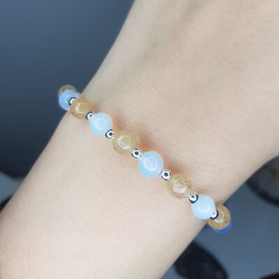 Citrine & Opalite Classic Bracelet - Sterling Silver