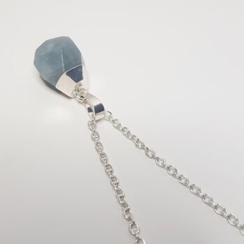 Collier surmonté d'argent aigue-marine 2