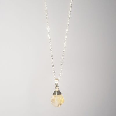 Citrine Gold Topped Necklace